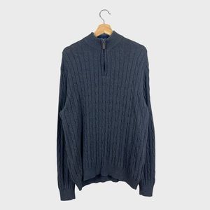 Club Room Half Zip-Up Funnel Neck Sweater